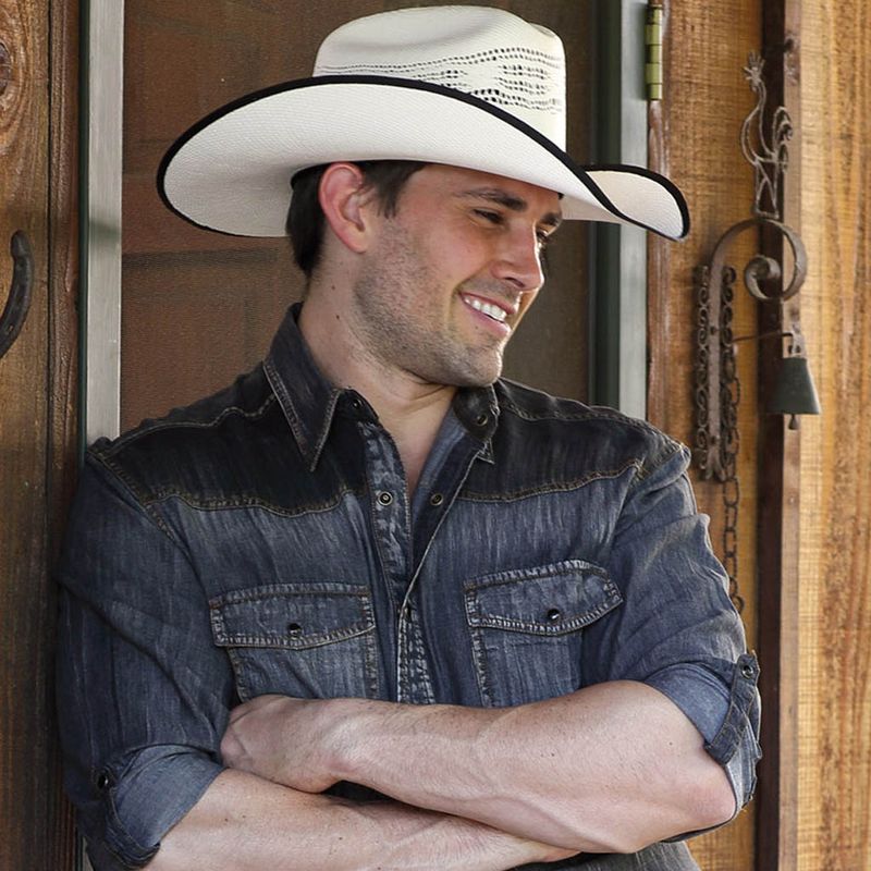 Ashton - Hvit Cowboyhatt