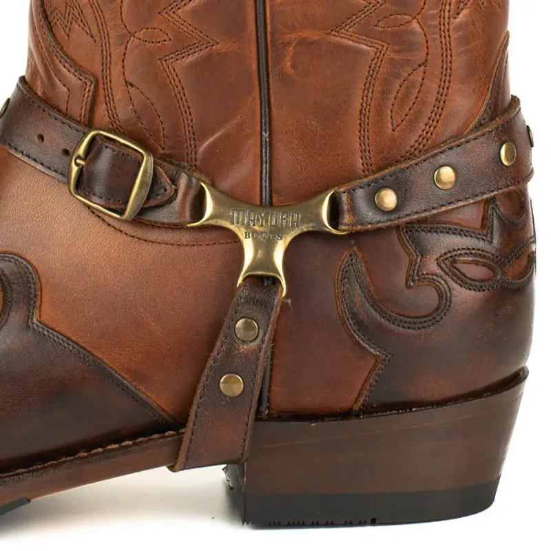 Old Manchado Pull Grass Castano 2660 – Square Toe Cowboy Boots