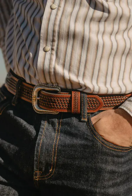 Hovedbilde Stetson Westernbelte Basket Weave