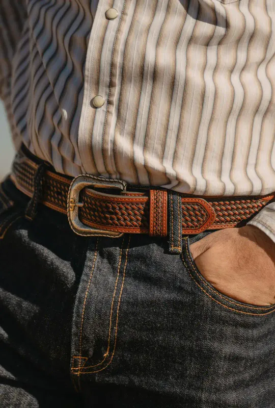 Stetson Westernbelte Basket Weave