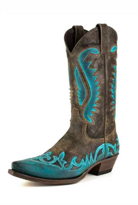 Hovedbilde Mayura 2567 Cowboy Boots i Turkis Semsket Skinn