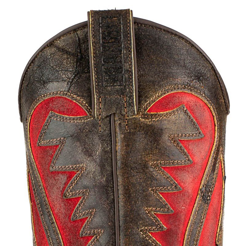 Mayura 2567 Cowboy Boots i Rødt Rustikt Skinn