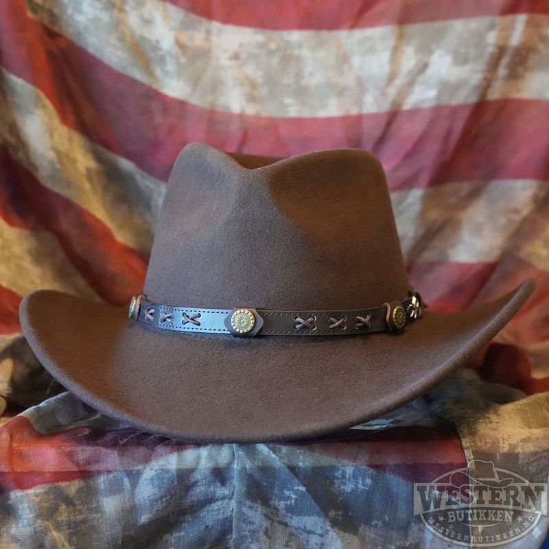 Walker Western Brun Cowboyhatt