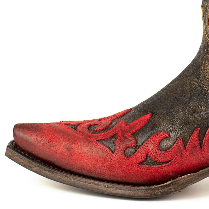 Mayura 2567 Cowboy Boots i Rødt Rustikt Skinn