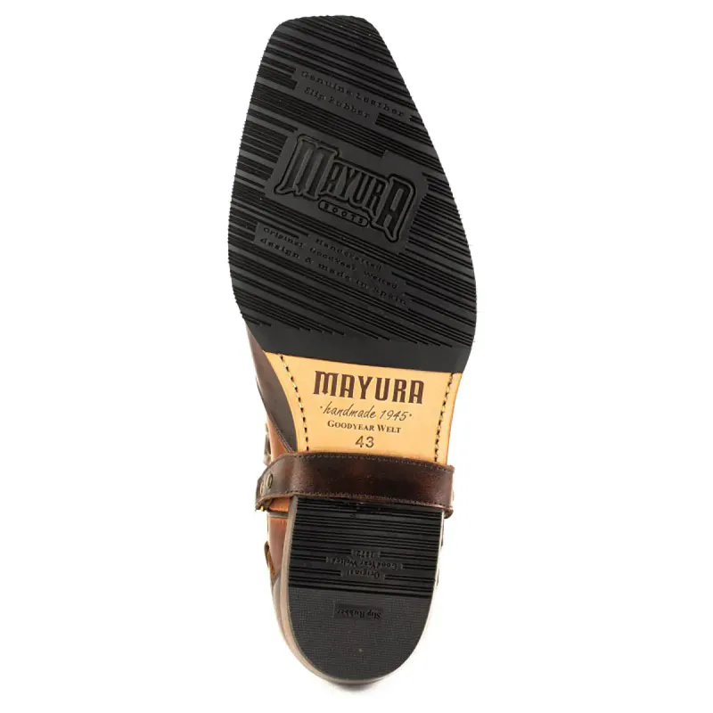 Old Manchado Pull Grass Castano 2660 – Square Toe Cowboy Boots