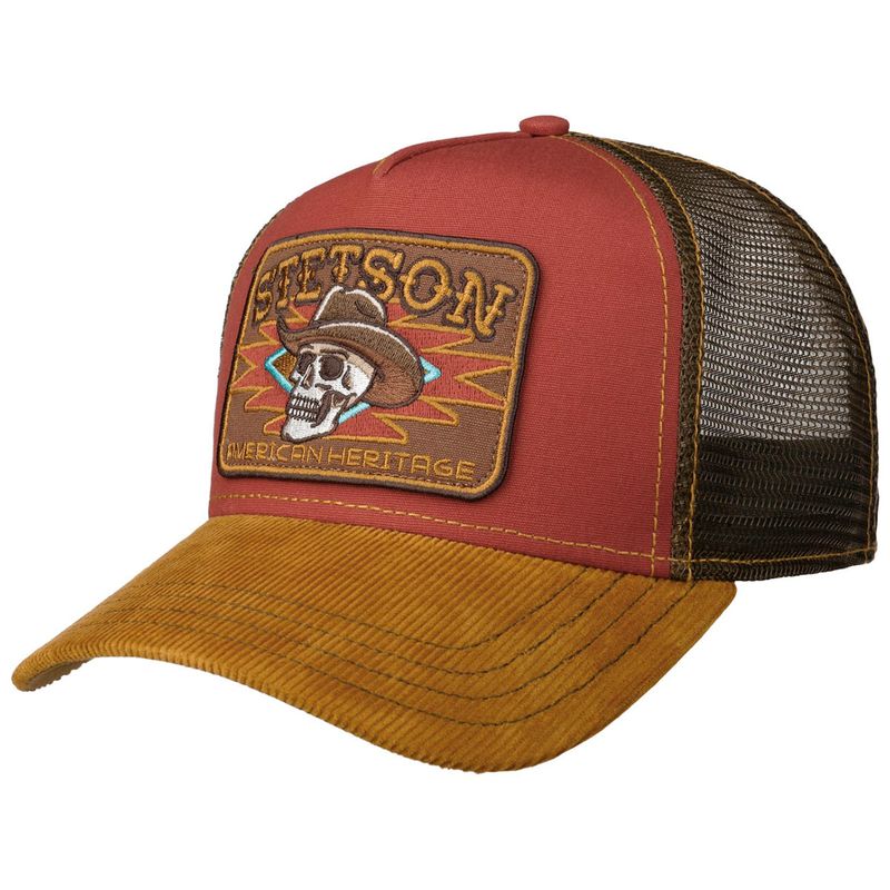 Stetson Trucker Caps - Cowboy Skull