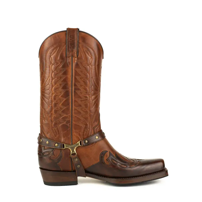 Old Manchado Pull Grass Castano 2660 – Square Toe Cowboy Boots