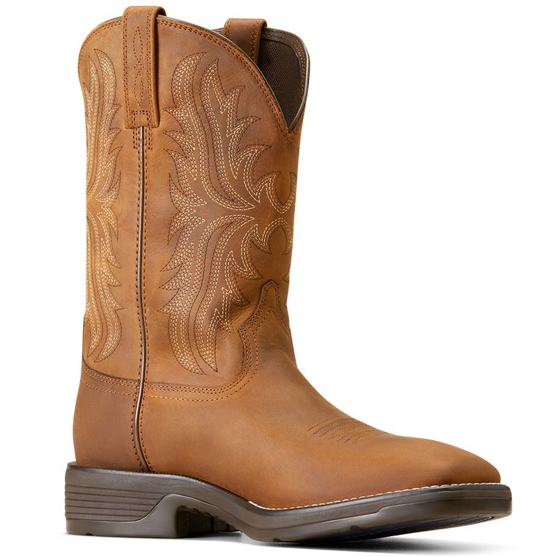 Ariat Ridgeback Western Boots - Oily Distressed Tan