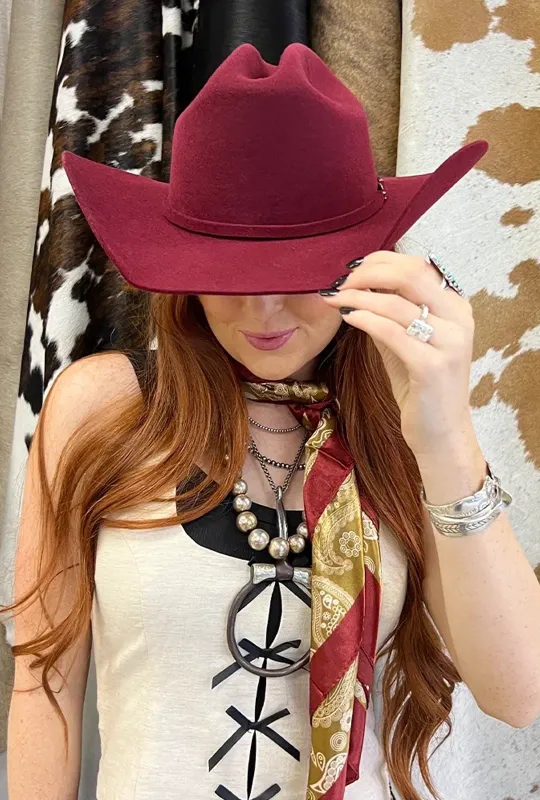 Cattleman Burgundy Cowboyhatt