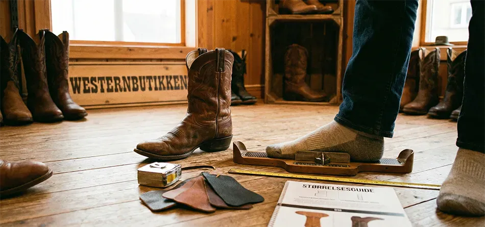 Hjelp til valg av størrelse for Cowboy Boots
